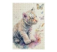 1000pcs(38x26cm) Jigsaw Puzzles for Adults Sweet Little White Tiger Adult Puzzles Hands-on Game A Work of Art Unique Gifts for Birthday And Christmas 1000pcs(38x26cm)