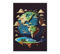 1000pcs(38x26cm) Rompecabezas Para Adolescentes Flat Earth Globe Earth Rompecabezas Para Adultos Juguetes Antiestrés Para La Diversión Familiar Regalos Y Cumpleaños Únicos 1000pcs(38x26cm)