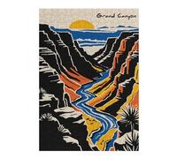 1000pcs(38x26cm) Rompecabezas Para Adolescentes Grand Canyon Landscape Illustration Rompecabezas Para Adultos Juegos Divertidos Desafío Difícil Juego Desafiante Regalos 1000pcs(38x26cm)
