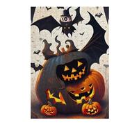 1000pcs(38x26cm) Rompecabezas Para Adolescentes Halloween Pumpkin Lanterns with Bats Rompecabezas Para Adultos Juego De Ingenio Regalo De Cumpleaños Ayuda A Ejercitar El Cerebro 1000pcs(38x26cm)