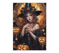 1000pcs(38x26cm) Rompecabezas Para Adolescentes Halloween Witch Art Print Rompecabezas Para Adultos Juguetes Antiestrés Para La Diversión Familiar Regalos Y Cumpleaños Únicos 1000pcs(38x26cm)