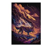 1000pcs(38x26cm) Rompecabezas Para Adolescentes Volcanic Wolf Majesty Rompecabezas Para Adultos Juego De Ingenio Regalo De Cumpleaños Ayuda A Ejercitar El Cerebro 1000pcs(38x26cm)