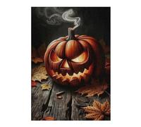 1000pcs(38x26cm) Rompecabezas Para Adultos Halloween Jack-o'-Lantern with Smoky Glow Rompecabezas Para Adultos Juego Familiar Una Obra De Arte Regalos Únicos Para Cumpleaños Y Navidad 1000pcs(38x26cm)