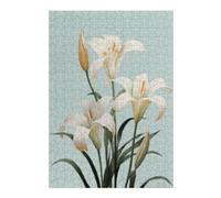 1000pcs(38x26cm) Rompecabezas Para Adultos White Lily Flowers Bouquet Rompecabezas Para Adultos Juego Familiar Corte De Precisión Regalos Únicos Para Cumpleaños Y Navidad 1000pcs(38x26cm)