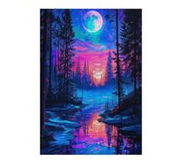1000pcs(38x26cm) S Jigsaw Puzzle for Teenagerss Magical Forest Reflections Jigsaw for Adults Fun Games A Work of Art Fun at Home Activities, 1000pcs(38x26cm) S