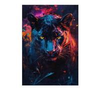 1000pcs(38x26cm) S Jigsaw Puzzles Colorful Panther Portrait Jigsaw Puzzle Hands-on Game Perfect Decoration Unique Gifts for Birthday And Christmas 1000pcs(38x26cm) S