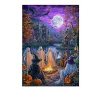 1000pcs(38x26cm) S Jigsaw Puzzles Halloween Ghosts And Witches Scene Jigsaw Puzzle Hands-on Game Perfect Decoration Unique Gifts for Birthday And Christmas 1000pcs(38x26cm) S