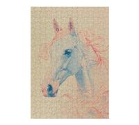 1000pcs(38x26cm) S Jigsaw Puzzles Whispering Mane Horse Art Print Jigsaw Puzzle Hands-on Game Perfect Decoration Unique Gifts for Birthday And Christmas 1000pcs(38x26cm) S