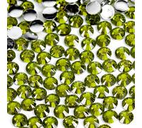 1000pcs 3mm Flat Back Non-Stick Rhinestone Crystal Diamantes Nail Art & Craft Scrapbooking Embellishments 90 Available Colours (3mm, Olive #25)
