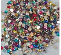 1000pcs 3mm Flat Back Non-Stick Rhinestone Crystal Diamantes Nail Art & Craft Scrapbooking Embellishments 90 Available Colours (3mm, Mixed #1001)