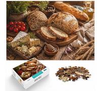 1000pcs (40x28cm) 1000 Piece Jigsaw, Artisan Bread, Cheese, And Olives Platter, New Year Gift