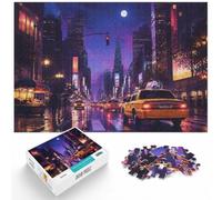 1000pcs (40x28cm), Picture Puzzle, 1000 Pieces, Nighttime Cityscape | For a patient pastime, this adult jigsaw puzzle with 1000 pieces offers a break from digital entertainment.