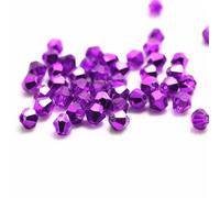 1000pcs 4mm Bicone Crystal Beads Bulk Beaded Wholesale Beads Mix Lot Faceted Crystal Glass Beads Beads for Jewelry Making (Ran Purple red)