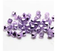 1000pcs 4mm Bicone Crystal Beads Bulk Beaded Wholesale Beads Mix Lot Faceted Crystal Glass Beads Beads for Jewelry Making (Ran Light Purple)