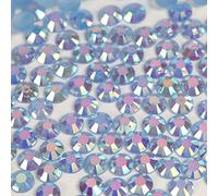 1000pcs 4mm Flat Back Non-Stick Rhinestone Crystal Diamantes Nail Art & Craft Scrapbooking Embellishments 90 Available Colours (4mm, AB Sky Blue #A7)
