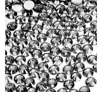 1000pcs 4mm Flat Back Non-Stick Rhinestone Crystal Diamantes Nail Art & Craft Scrapbooking Embellishments 90 Available Colours (4mm, Grey #31)