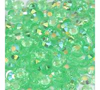 1000pcs 4mm Flat Back Non-Stick Rhinestone Crystal Diamantes Nail Art & Craft Scrapbooking Embellishments 90 Available Colours (4mm, AB Glassy Green #A44)