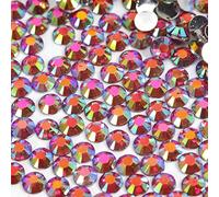 1000pcs 4mm Flat Back Non-Stick Rhinestone Crystal Diamantes Nail Art & Craft Scrapbooking Embellishments 90 Available Colours (4mm, AB Foiled Red #A33)