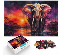 1000pcs (52x38cm) 1000 Piece Jigsaw, Amazing Elephant, Winter Gift | For relaxed days after Christmas: Adult jigsaw puzzle with 1000 pieces; for quieter moments across Christmas and New Year.