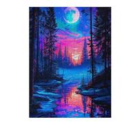 1000pcs(52x38cm) Jigsaw Puzzle for Teenagerss Magical Forest Reflections Jigsaw for Adults Fun Games A Work of Art Fun at Home Activities, 1000pcs(52x38cm)