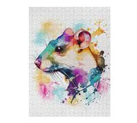 1000pcs(52x38cm) Jigsaw Puzzles for Adults Abstract Watercolor Rat Teenagers Puzzles DIY Toys Difficult Challenge Birthday And Unique Gifts 1000pcs(52x38cm)