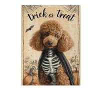 1000pcs(52x38cm) Jigsaw Puzzles for Adults Halloween Poodle Skeleton Costume-2 Jigsaws for Adults Family Games Stress Reliever for Is Ideal As A Gift 1000pcs(52x38cm)