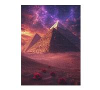 1000pcs(52x38cm) Jigsaw Puzzles for Adults Jigsaw Pyramids in The Desert with Roses -1 Puzzles for Adults Family Game Home Decoration Christmas Birthday Gifts 1000pcs(52x38cm)