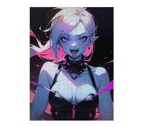 1000pcs(52x38cm) Jigsaw Puzzles for Adults Mad Vampire Anime Girl Puzzle for Adults Brain Teaser Game Wall Art Unique Gifts for Birthday And Christmas 1000pcs(52x38cm)