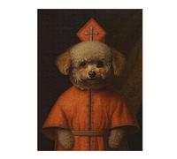 1000pcs(52x38cm) Jigsaw Puzzles for Adults Toy Poodle The Pope Puzzle for Adults Hands-on Game Improve Memory Unique Gifts for Birthday And Christmas 1000pcs(52x38cm)