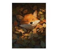 1000pcs(52x38cm) Jigsaw Puzzles for Teenagerss Autumn Fox Resting-1 Adult Puzzles Hands-on Game Perfect Decoration Christmas Birthday Gifts 1000pcs(52x38cm)