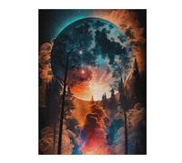 1000pcs(52x38cm) Jigsaw Puzzles for Teenagerss Galactic Forest Aurora Adult Puzzles Hands-on Game Perfect Decoration Christmas Birthday Gifts 1000pcs(52x38cm)