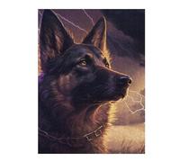 1000pcs(52x38cm) Jigsaw Puzzles for Teenagerss Thunderstorm German Shepherd Adult Puzzles Anti-Stress Toys Precision Cutting Deal As Gifts for The Whole Family 1000pcs(52x38cm)
