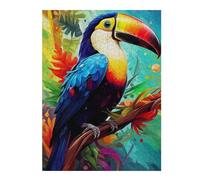 1000pcs(52x38cm) Jigsaw Puzzles for Teenagerss Toucan Bird Amazon Rainforest Puzzles for Adults Family Game Hand Speed Race Unique Birthday And Gifts 1000pcs(52x38cm)