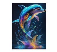 1000pcs(52x38cm) Puzzles for Teenagerss Magic Realism Dolphin Jigsaw Puzzle Brain Teaser Game Presents for Women Deal As Gifts for The Whole Family 1000pcs(52x38cm)