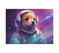 1000pcs(52x38cm) Puzzles for Teenagerss The First Wuff Astronaut Jigsaw Puzzle Brain Teaser Game Presents for Women Deal As Gifts for The Whole Family 1000pcs(52x38cm)