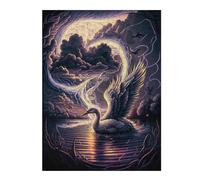 1000pcs(52x38cm) Rompecabezas Para Adolescentes Enchanted Swan Lake Rompecabezas Para Adultos Juego De Ingenio Regalo De Cumpleaños Ayuda A Ejercitar El Cerebro 1000pcs(52x38cm)