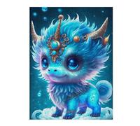 1000pcs(52x38cm) Rompecabezas Para Adolescentes Fantasy Blue Mythical Creature Rompecabezas Para Adultos Juguetes Antiestrés Para La Diversión Familiar Regalos Y Cumpleaños Únicos 1000pcs(52x38cm)