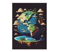 1000pcs(52x38cm) Rompecabezas Para Adolescentes Flat Earth Globe Earth Rompecabezas Familiar Juego Regalos Para Mujeres Diversión En Casa Actividades, 1000pcs(52x38cm)