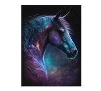 1000pcs(52x38cm) Rompecabezas Para Adolescentes Galactic Horse Head Art Print-2 Rompecabezas Para Adultos Juego Familiar Una Obra De Arte Regalos Únicos Para Cumpleaños