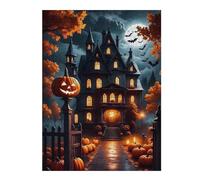 1000pcs(52x38cm) Rompecabezas Para Adolescentes Halloween Haunted House Decor Rompecabezas Para Adultos Juego De Ingenio Regalo De Cumpleaños Ayuda A Ejercitar El Cerebro 1000pcs(52x38cm)