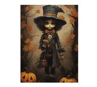 1000pcs(52x38cm) Rompecabezas Para Adolescentes Halloween Witch Costume Artwork Rompecabezas Para Adultos Juego Familiar Una Obra De Arte Regalos Únicos Para Cumpleaños