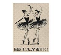 1000pcs(52x38cm) Rompecabezas Para Adolescentes Les Danseurs Two Ballerinas in Black Rompecabezas Para Adultos, Juguete, Decoración De Pared, Una Obra De Arte Para Cumpleaños, Navidad 1000pcs(52x38cm)