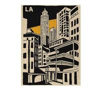 1000pcs(52x38cm) Rompecabezas Para Adolescentes Los Angeles Cityscape Illustration Rompecabezas Para Adultos Juego Práctico Desafío Difícil Desafío Educativo 1000pcs(52x38cm)
