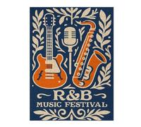 1000pcs(52x38cm) Rompecabezas Para Adolescentes R&B Music Festival Poster Rompecabezas Para Adultos Juguetes Antiestrés Corte De Precisión Regalos De Navidad Y Cumpleaños 1000pcs(52x38cm)