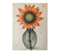 1000pcs(52x38cm) Rompecabezas Para Adolescentes Wabi Sabi Orange Sunflower in Vase Rompecabezas Para Adultos Juego Práctico Desafío Difícil Desafío Educativo 1000pcs(52x38cm)