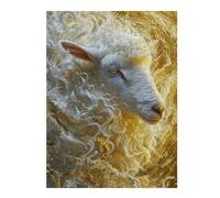 1000pcs(52x38cm) Rompecabezas Para Adultos Gold Sheep Rompecabezas Para Adultos Juego Familiar Corte De Precisión Regalos Únicos Para Cumpleaños Y Navidad 1000pcs(52x38cm)