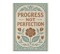 1000pcs(52x38cm) Rompecabezas Para Adultos Progress Not Perfection Floral Art Print Juego De Rompecabezas Para Adultos: Regalos Para Mujeres Interacción Entre Padres E Hijos 1000pcs(52x38cm)
