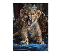 1000pcs(52x38cm) Rompecabezas Para Adultos Royal Lion Cub Throne Rompecabezas Para Adultos Juego Práctico Análisis Y Lógica Difícil Y Desafiante 1000pcs(52x38cm)