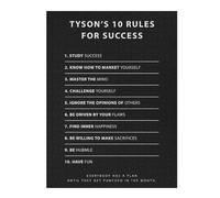 1000pcs(52x38cm) Rompecabezas Para Adultos Y Adolescentes Tyson 10 Rules For Success Rompecabezas Familiar Desafío Difícil Desafío Difícil 1000pcs(52x38cm)