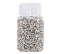 1000PCS 5MM Aluminum Silicone Hair Rings for Human Hair Extension, Safe and Practical, Soft Lining, Tight Hold, 5 Colors, Easy to Put on and Remove (Beige)